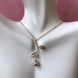 Gold Rose Necklace